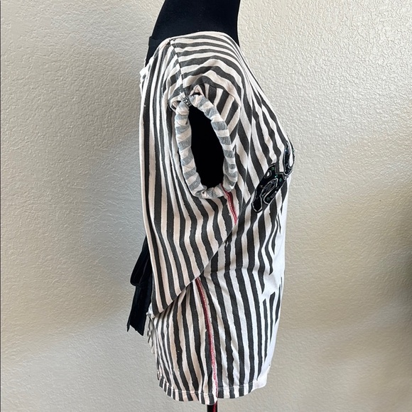 Vintage Custom One of A Kind Blondie Striped T Shirt Lightining 0116 - Picture 4 of 9